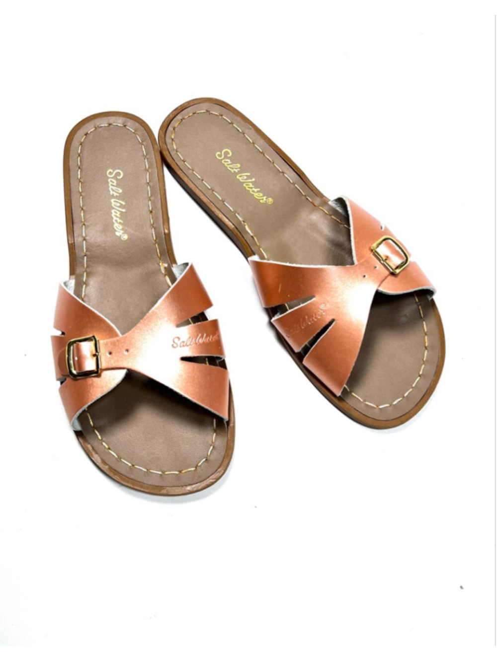 Salt Water Womans Sandal Rose Gold Brown Sandals Size 6